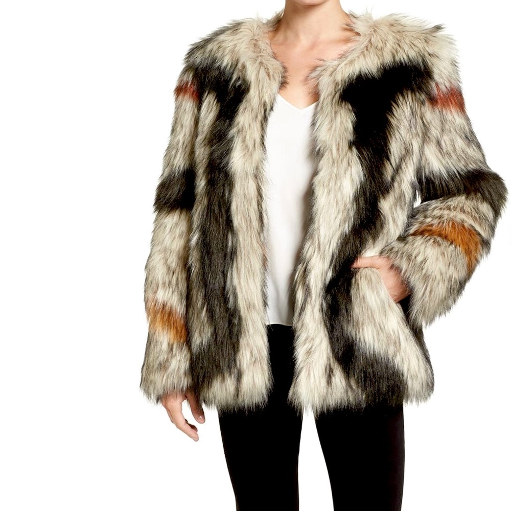 As new! Trina Turk faux fur coat ✨